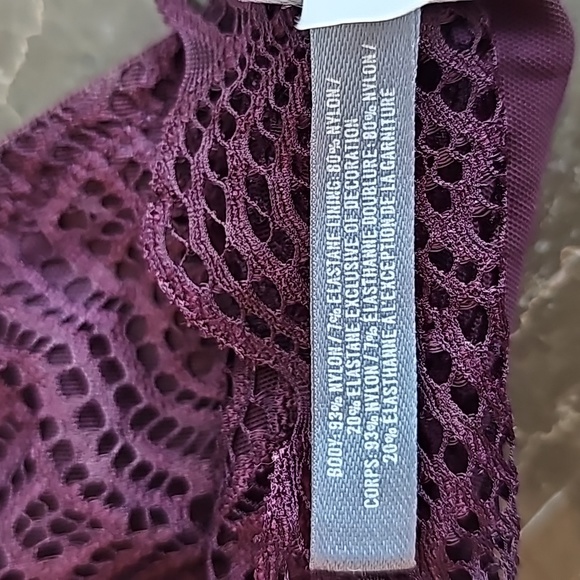 🟣"Aerie" by Aeropostale. Comfortable Fit All Lace Pullover Bra. Size: LG - Picture 5 of 5